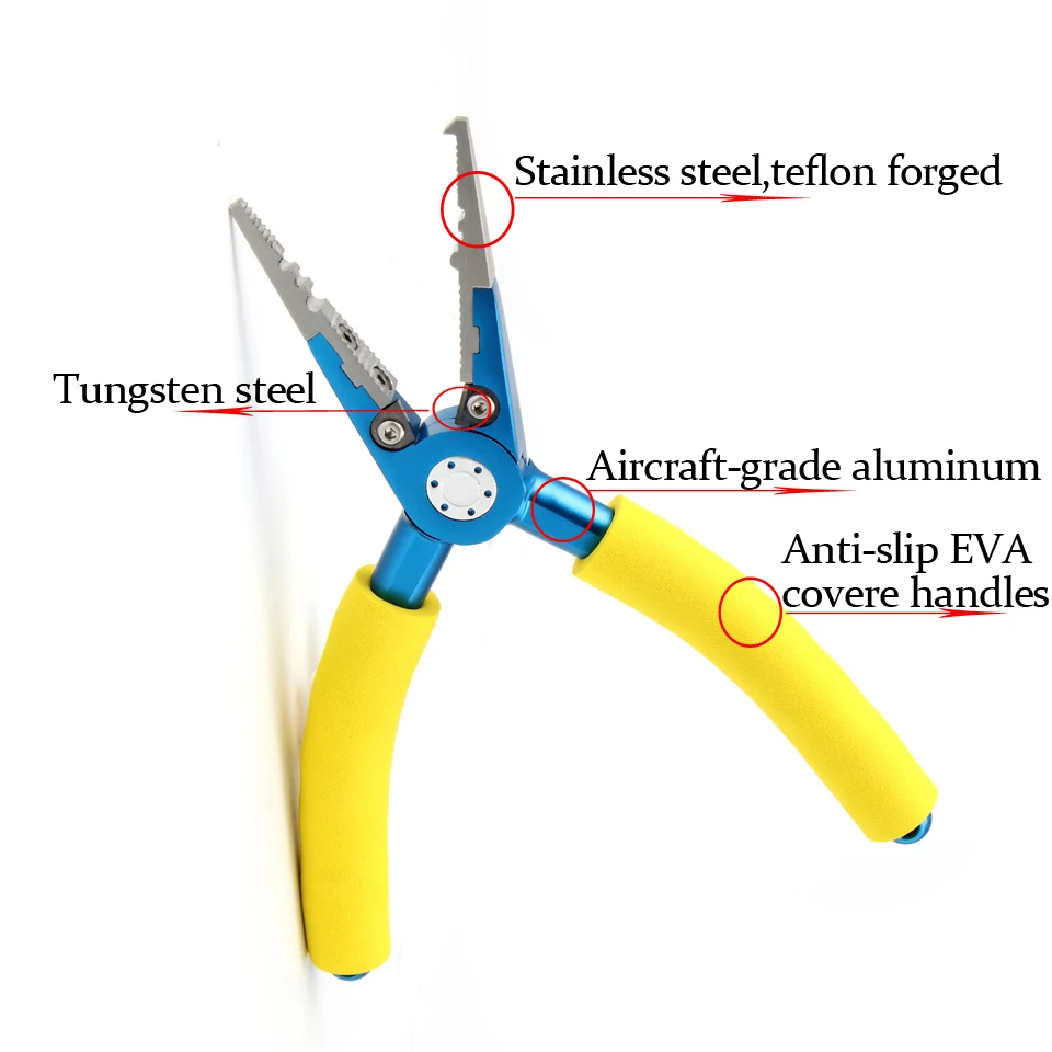 Crazy Shark алюминиевые рыболовные плоскогубцы разъемное кольцо обжимные рукава и провода карбид вольфрама резаки держатель снасти с оболочкой