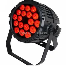 A-(6 шт.+ 1 дорожный кейс/лот) IP 65 наружное светодиодное освещение 18x15 Вт 5в1 RGBWA Светодиодные 64 dmx par освещение