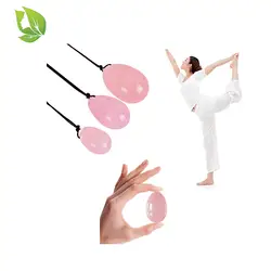 1 компл. розовый натуральный нефрит розовый кварц яйцо для тренировки вагины массажный шарик Кегеля упражнения для женщин здоровья