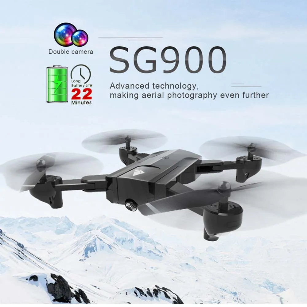 

SG900 Wifi Dual Camera RC Drone HD Camera Drone Foldable Gesture 2.4G 4CH Camera Control Drone Photo Video Long Flight Time