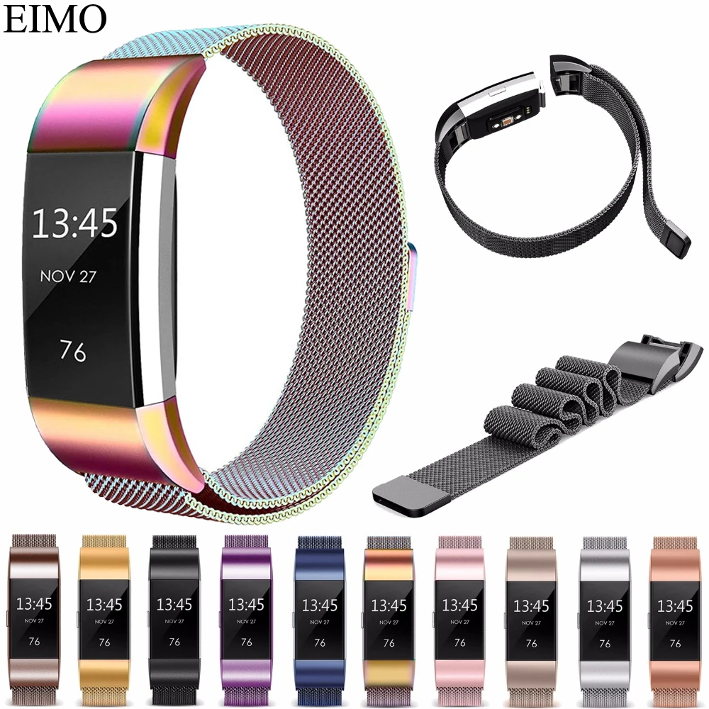 

EIMO Milanese Loop Watch Strap for Fitbit Charge 2 Band Replacement Bracelet Wrist bands Fitbit Charge2 Smartwatch Accessories