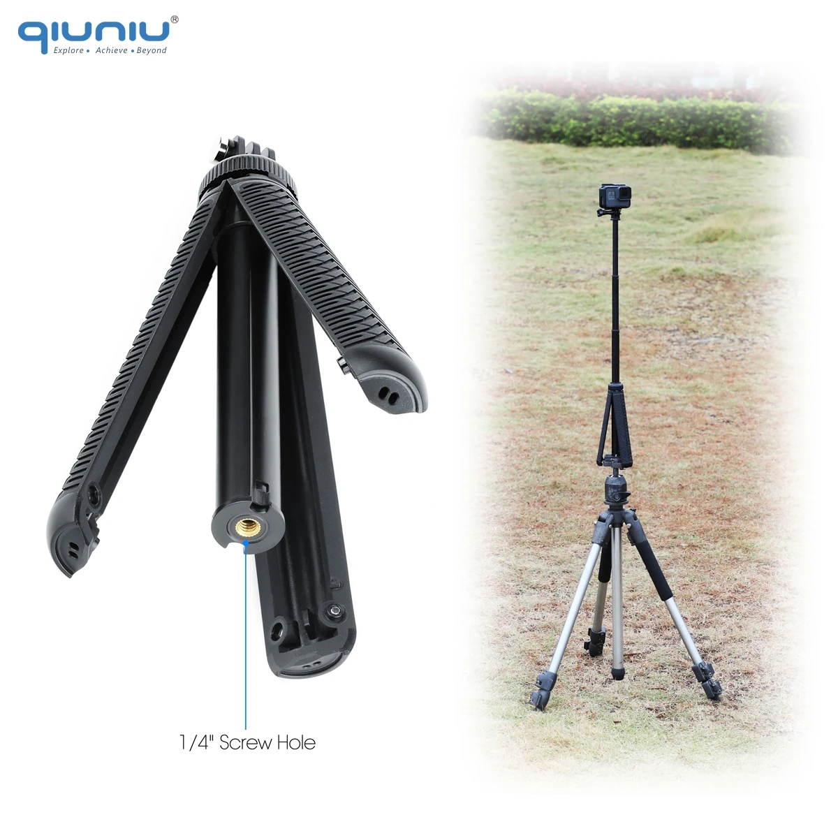 3in1 Extendable Monopod Selfie Stick Grip Handle Tripod for GoPro Hero 12 11 10 9 8 7 6 5 4 AKASO DJI Action Camera selfie stick tripod selfie stick sports camera selfie stick