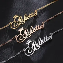 Персонализированные Корона детский браслет с именем подарки для лучшего друга из нержавеющей стали розовое золото пара на заказ браслет с буквами Femme BFF