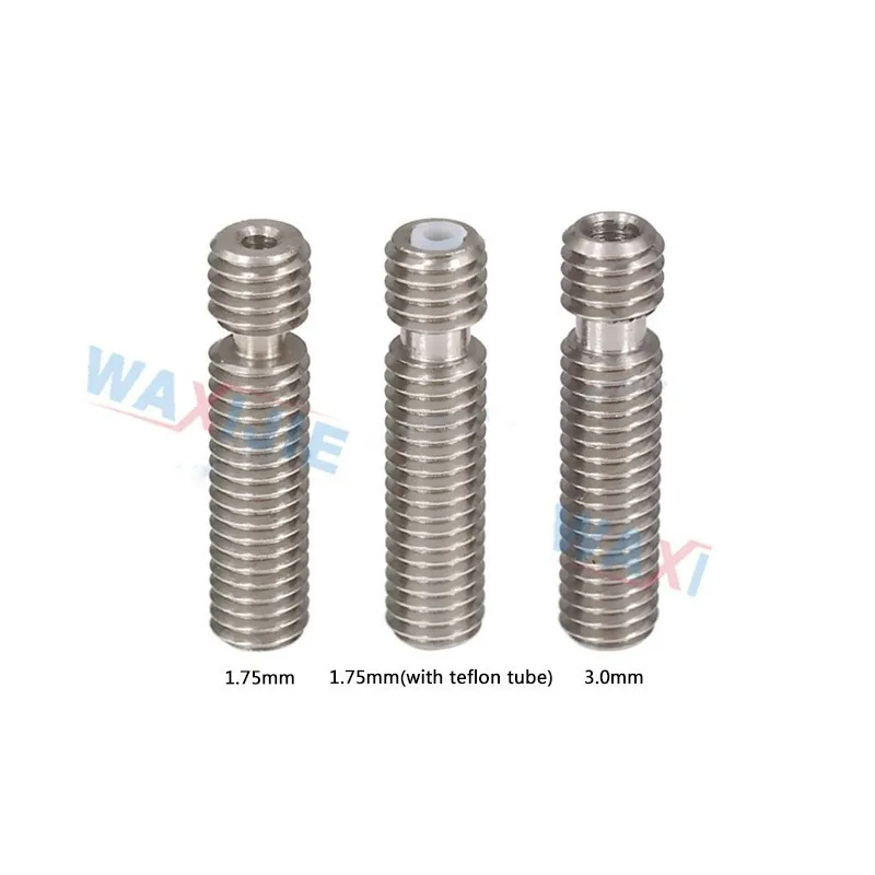

Mk8 V5 Stainless Steel Throat M6*26 Thread Hotend All Metal Or With Teflon Tube For 1.75mm 3mm Filament 3D Printers Part WAXIJIE
