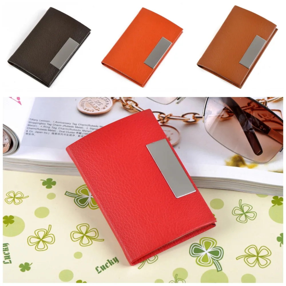 wholesale and retail metal& PU leather credit ID business name card holder case,promotion gifts ...