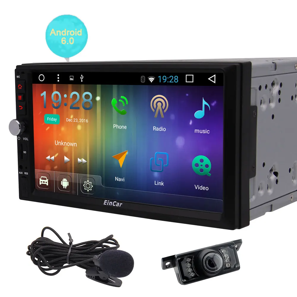 Автомагнитола Android 7 1 GPS дюймов 2 DIN 6 0 Авторадио HD 1080 P сенсорный экран Navi радио RDS Wi
