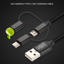 Usb type C кабель для быстрой зарядки usb c type-c 3 в 1 кабель для передачи данных зарядное устройство для телефона samsung S9 S8 Note 8 для Xiaomi mi6 Кабель-адаптер