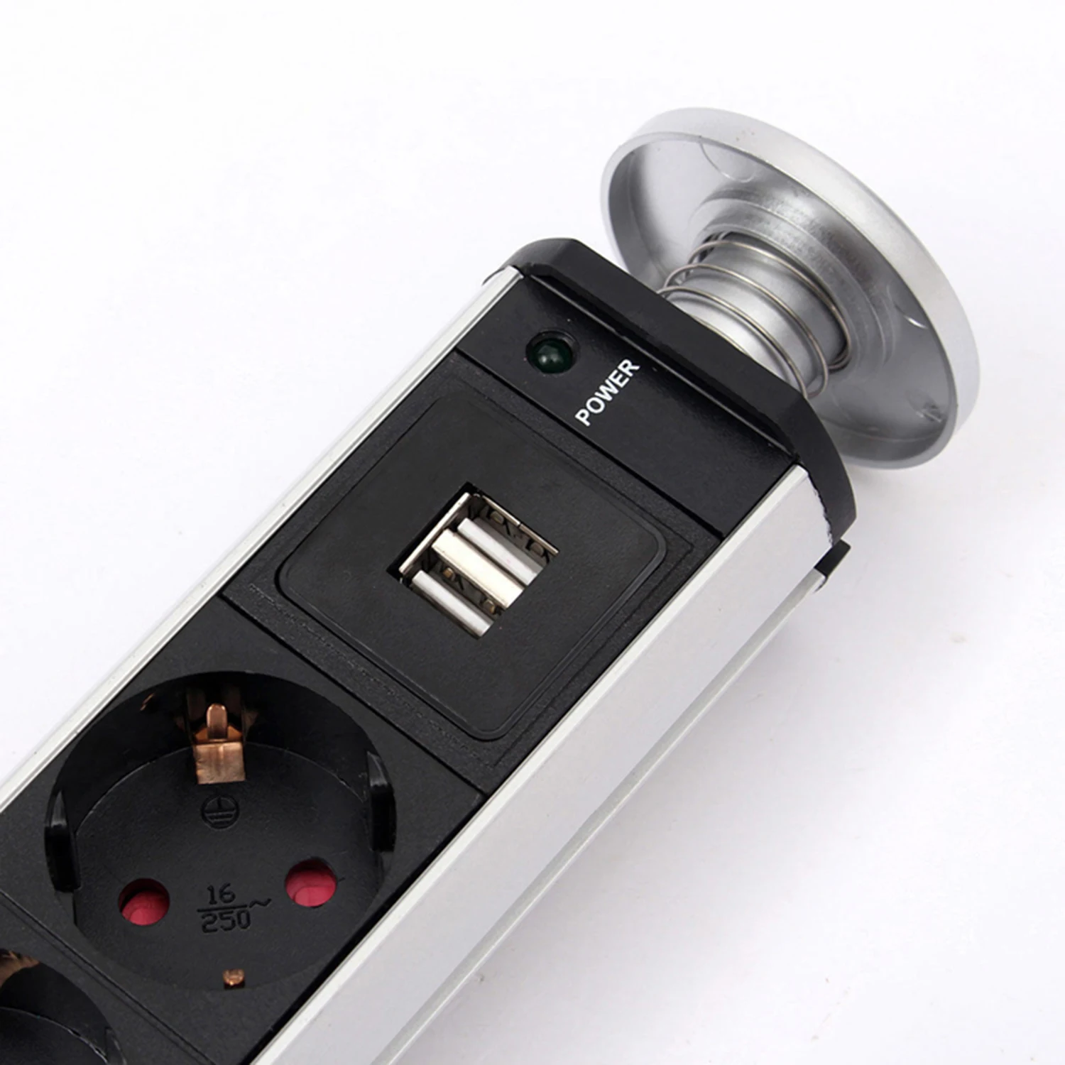 Настольная розетка с удлинителем питания выдвижная USB зарядкой европейская