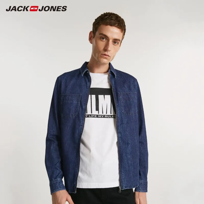 

JackJones Men's Casual Comfortable Denim Shirt|218305502