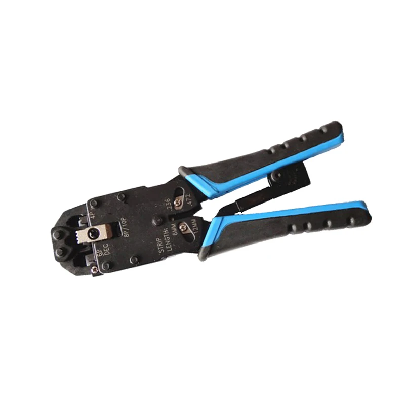 

RJ45 crimping tool Modular plug connector crimping tool RJ11,RJ12 multifunction tool with crimping,cutting and stripping LT-200R
