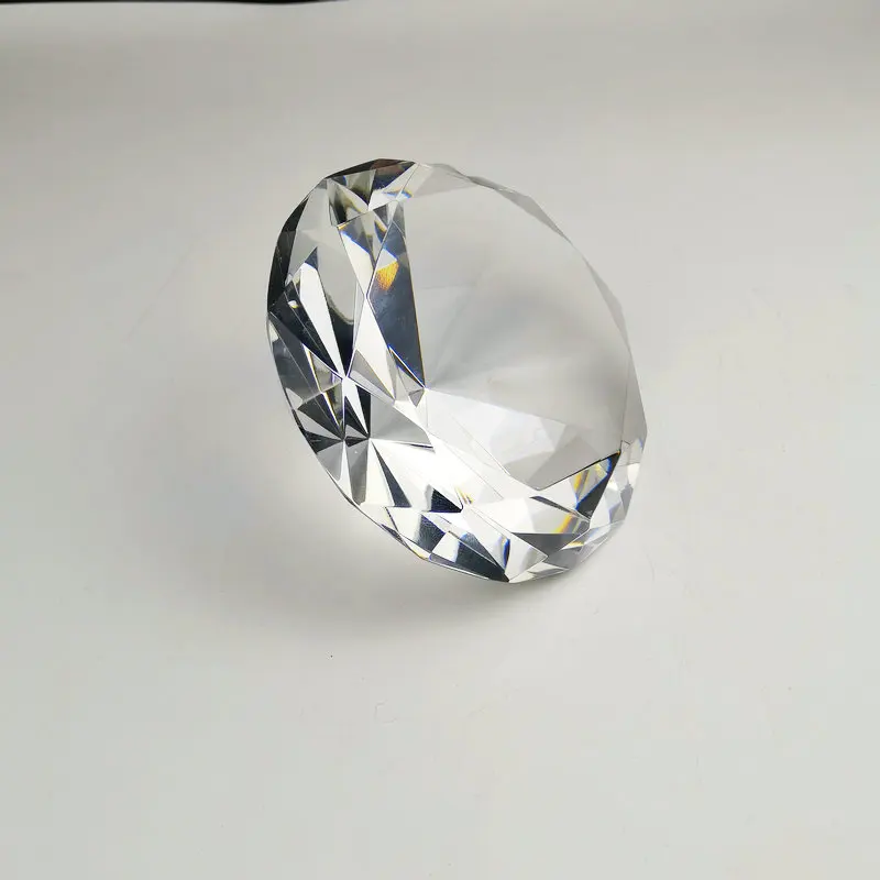10cm Crystal Diamond Paperweight Engraved Personalised Engagement Gift