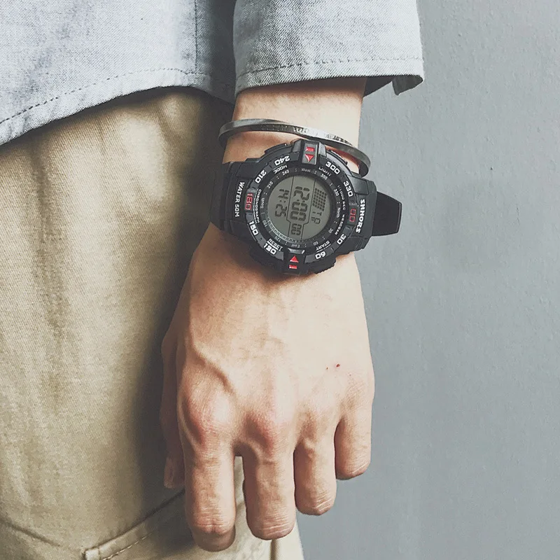 Tide Fashion Для мужчин Didital часы личность подарок на день рождения циферблат супер