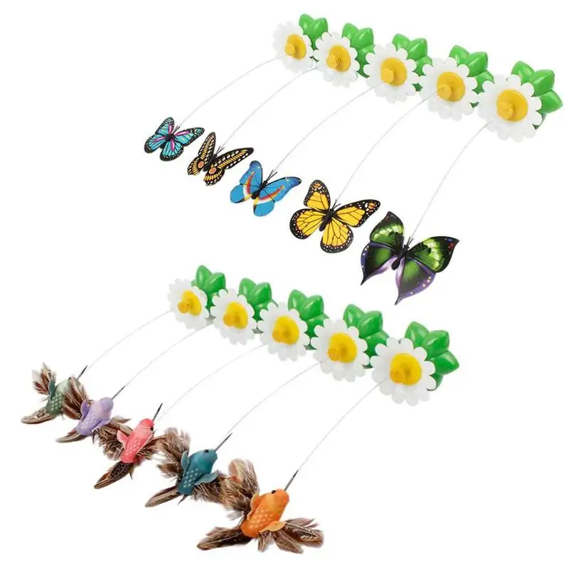 

Electric Rotating Pet Cat Kitten Toys Rotating Rod Wire Cat Teaser Funny Interactive Training Toy Butterfly Bird Scratch Toy