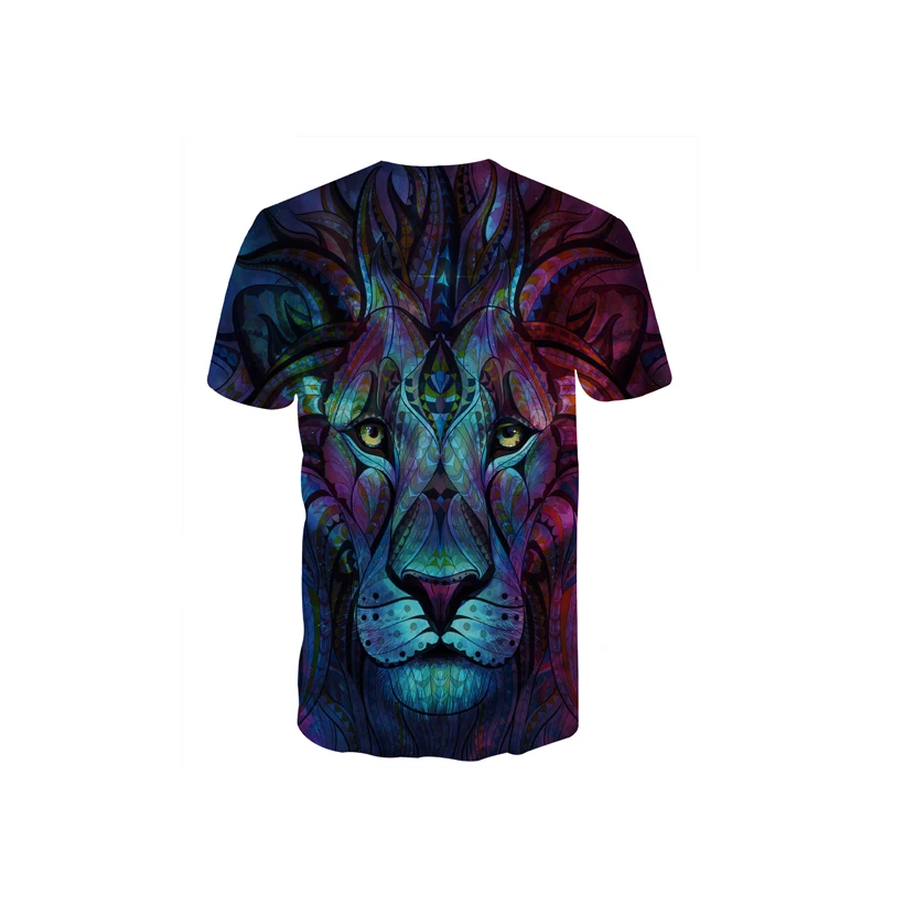 Shirts Short Sleeve Kids Tee Unisex Youth 3D Lion Head Cool 3D Printing T