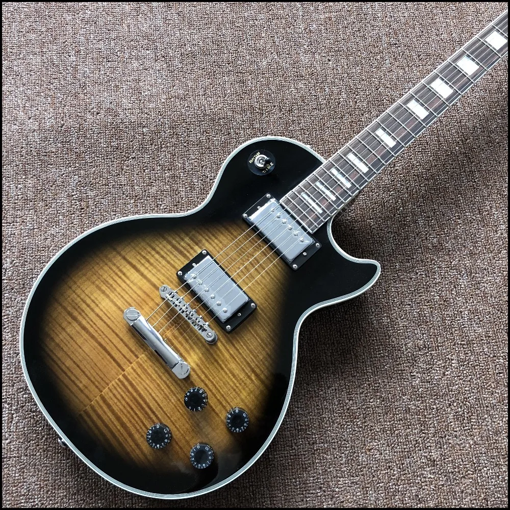 

Vicers NEW Chinese OEM red tiger flame electric guitar,OEM supreme guitar ,chrome hardware electric guitar