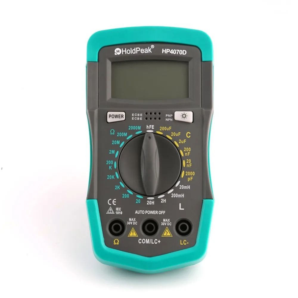 

Mini Digital Multimeter Resistance Meter HP4070D Capacitance Tester Inductance Transistor Test HoldPeak Electrical Instruments