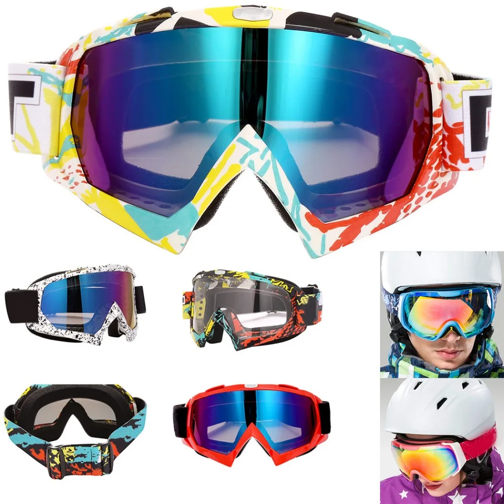 Winter Snow Sports Snowboard Goggles Skiing Eyewear Mirror Lenses