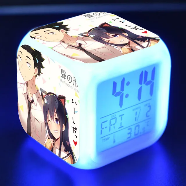 Japan Manga A Silent Voice Anime Figure Juguetes Alarm Clock Pvc Colorful Touch Light The Shape Of Voice Figures Toys Anime Figure Figure Animepvc Figure Anime Aliexpress