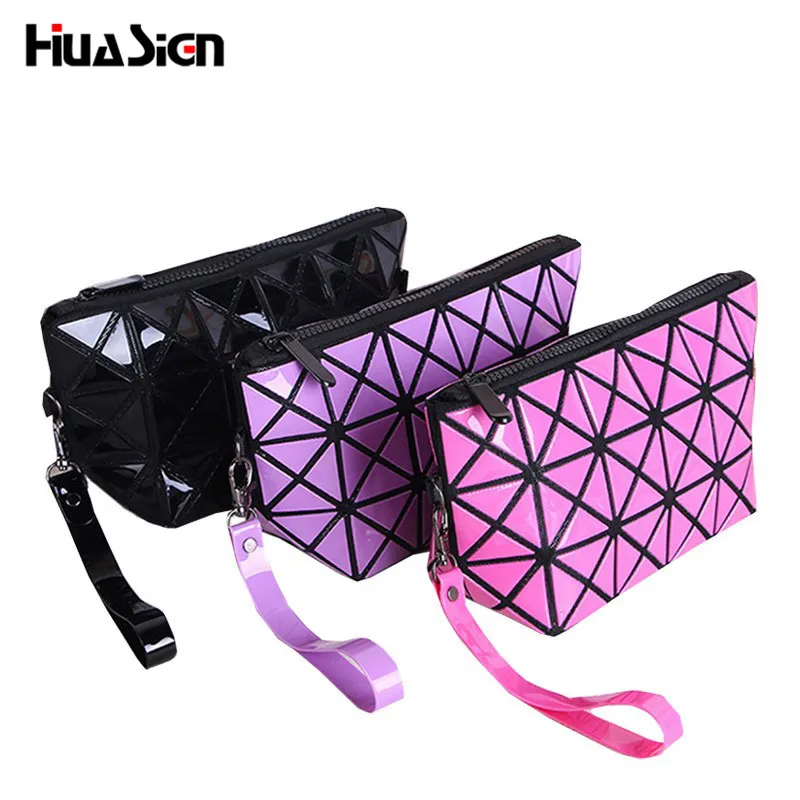 

Small Cosmetic Bag for Make up Geometry Handbag Waterproof Travel Organizer Women Makeup Pouch Beauty Case Toiletry Bag