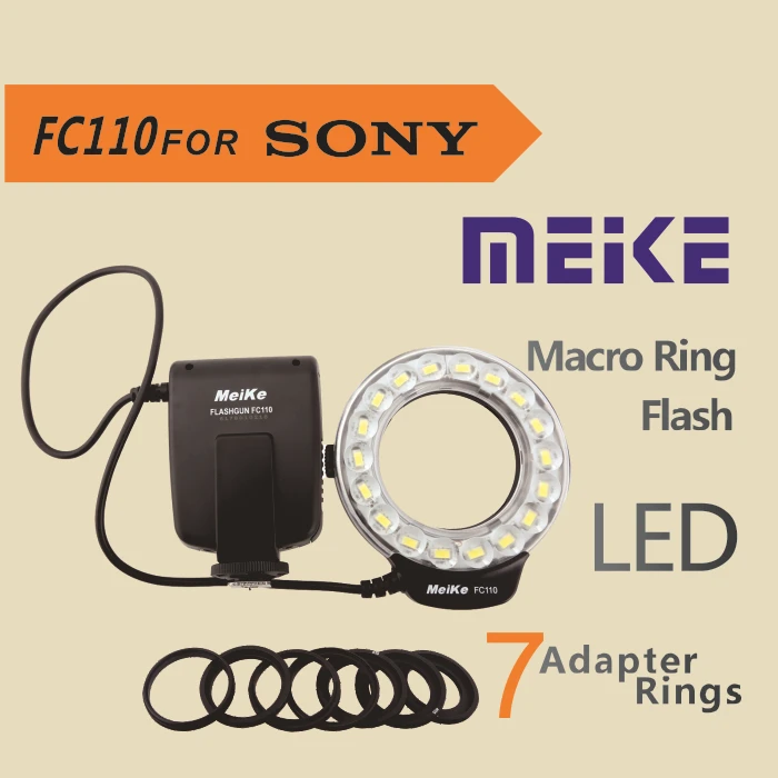 MEKE Meike FC-110 LED Macro Ring Flash Light FC110 for Sony DSLR Camera