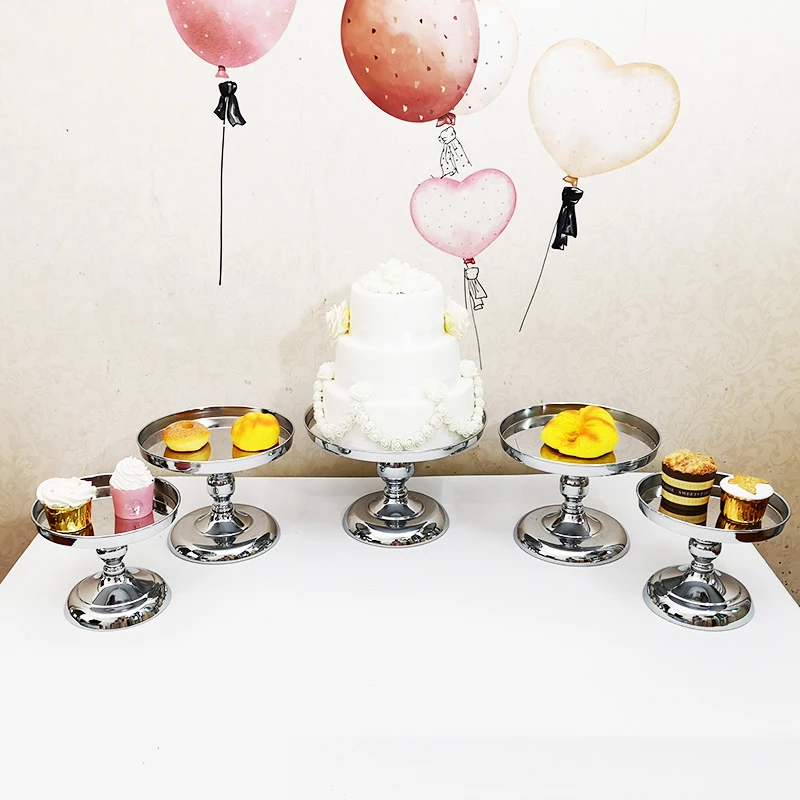 

5pcs Crystal Cake Stand Wedding Centerpiece Display Party Event Decoration