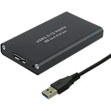 Mini mSATA to USB 3.0 SSD Hard Disk Box External Enclosure Case with Cable
