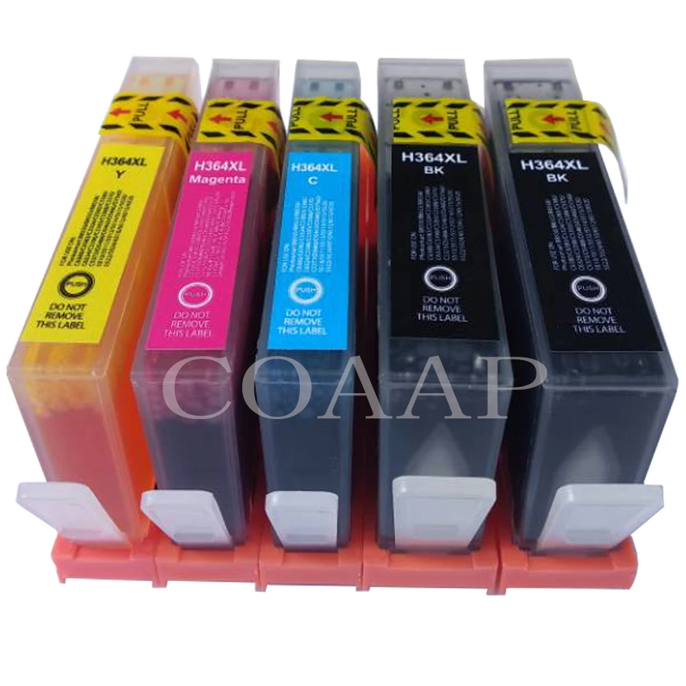 5 чипсов картриджей для совместимых hp 364 XL Officejet 4610 4620 4622 Photosmart C309n C309g C310a факс C309a