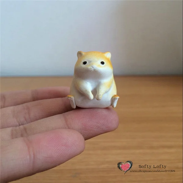 Cute Hamster Mini figures Succulent plants decoration - 1