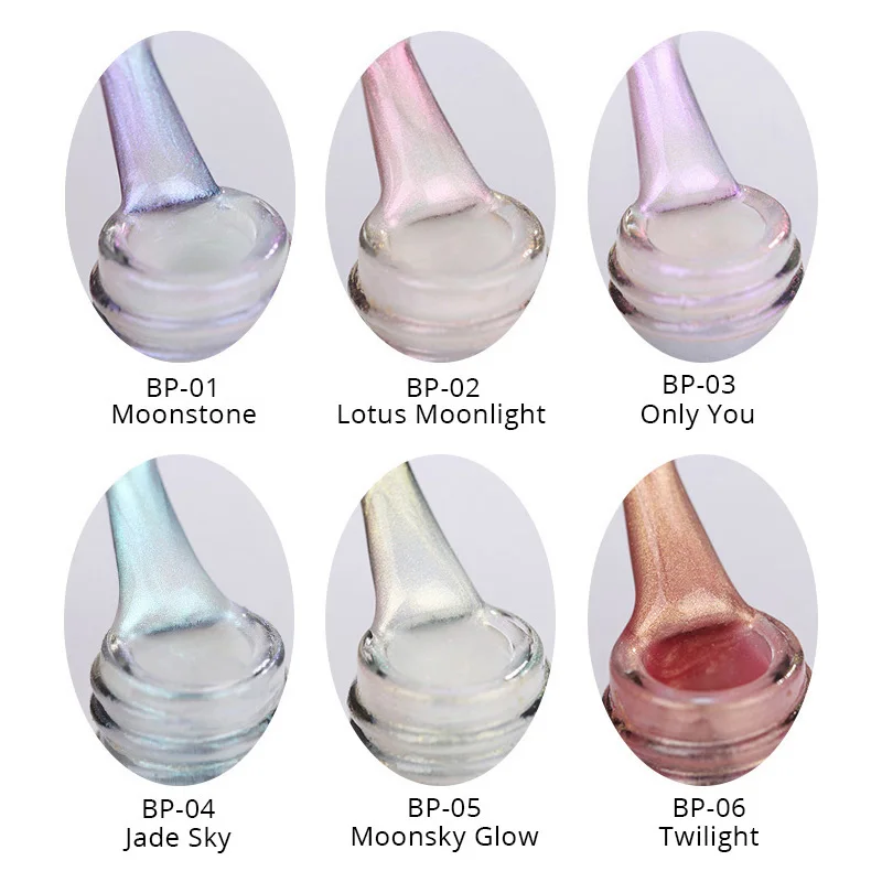 BORN PRETTY Chameleon Shell Pearl Gel Nail Polish Mermaid Soak off No Wipe Base Top Coat Nail Gel Reinforcement Gel Varnish