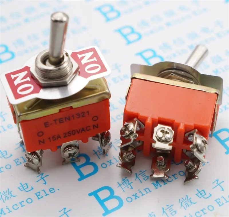 

2PCS YT2122 15A 250VAC 6PIN ON-ON E-TEN1321 Toggle switch Rocker switch The power switch Free Shipping micro switch