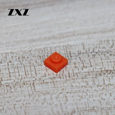 Orange ZXZ 15 цветов MOC кирпичная пластина 1x1 Короткие строительные блоки кирпичи совместимый с лего 3024 пластина - Цвет: Orange