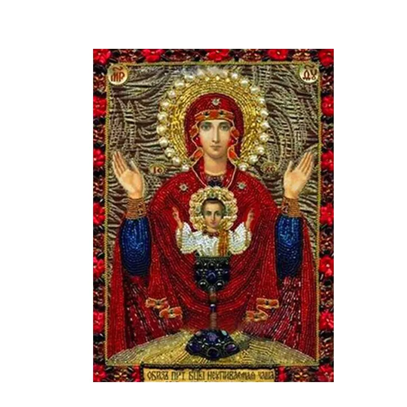 

Diamond Painting Diamond Embroidered 5D Diy Round Diamond Diamond Mosaic Cross Stitch Home Decoration Religious Gifts