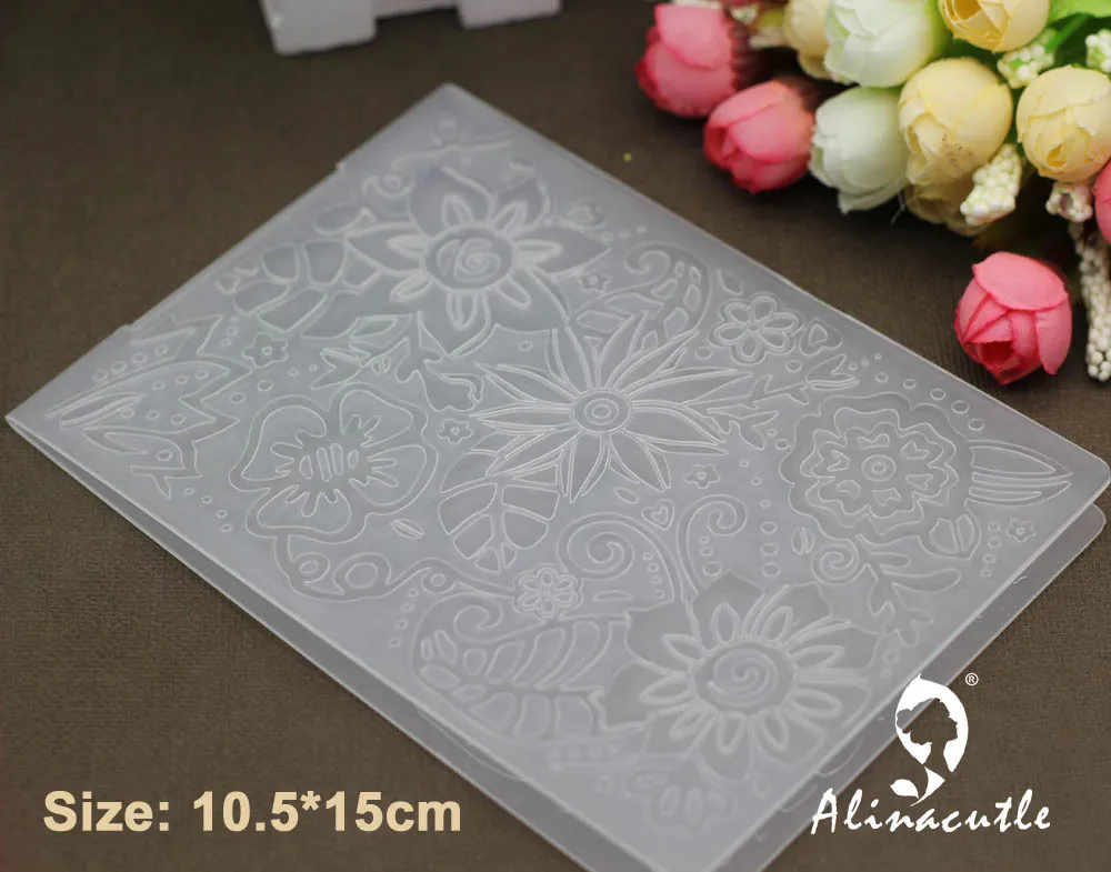 10 5*15 пластиковая папка для тиснения Alinacraft весенний цветок DIY альбом скрапбукинга