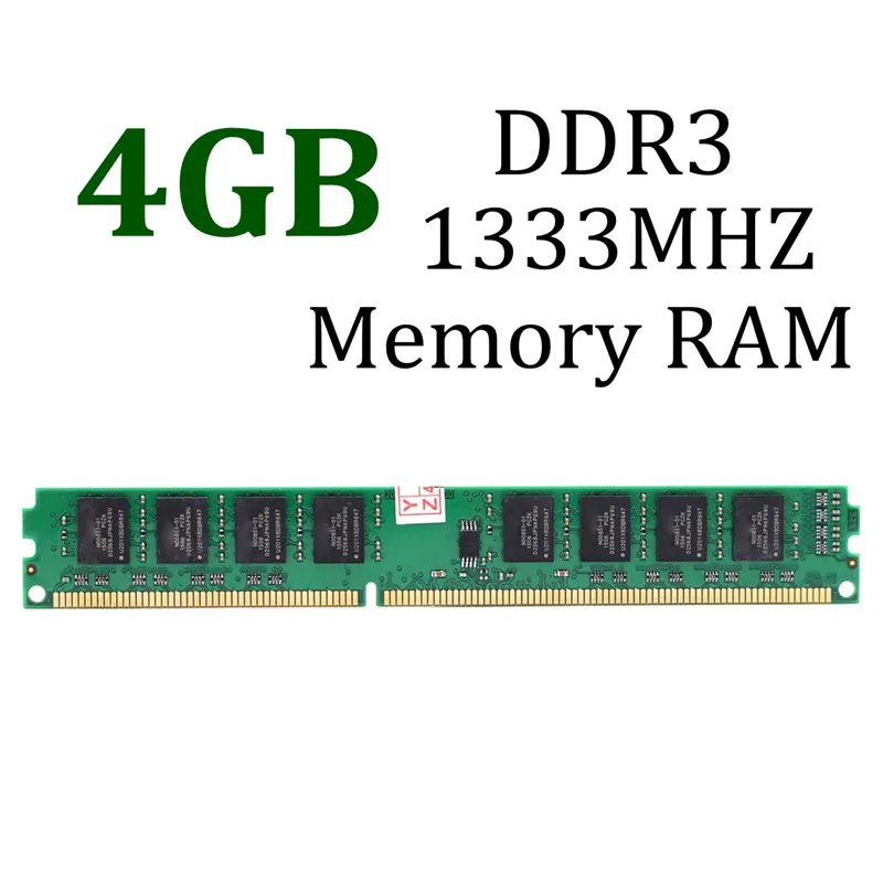 

4GB DDR3 Memory RAM PC3-10600 DDR3-1333 MHZ 240-Pin 1.5 V Non-ECC Desktop PC DIMM Memory RAM LAPTOP System High Compatible