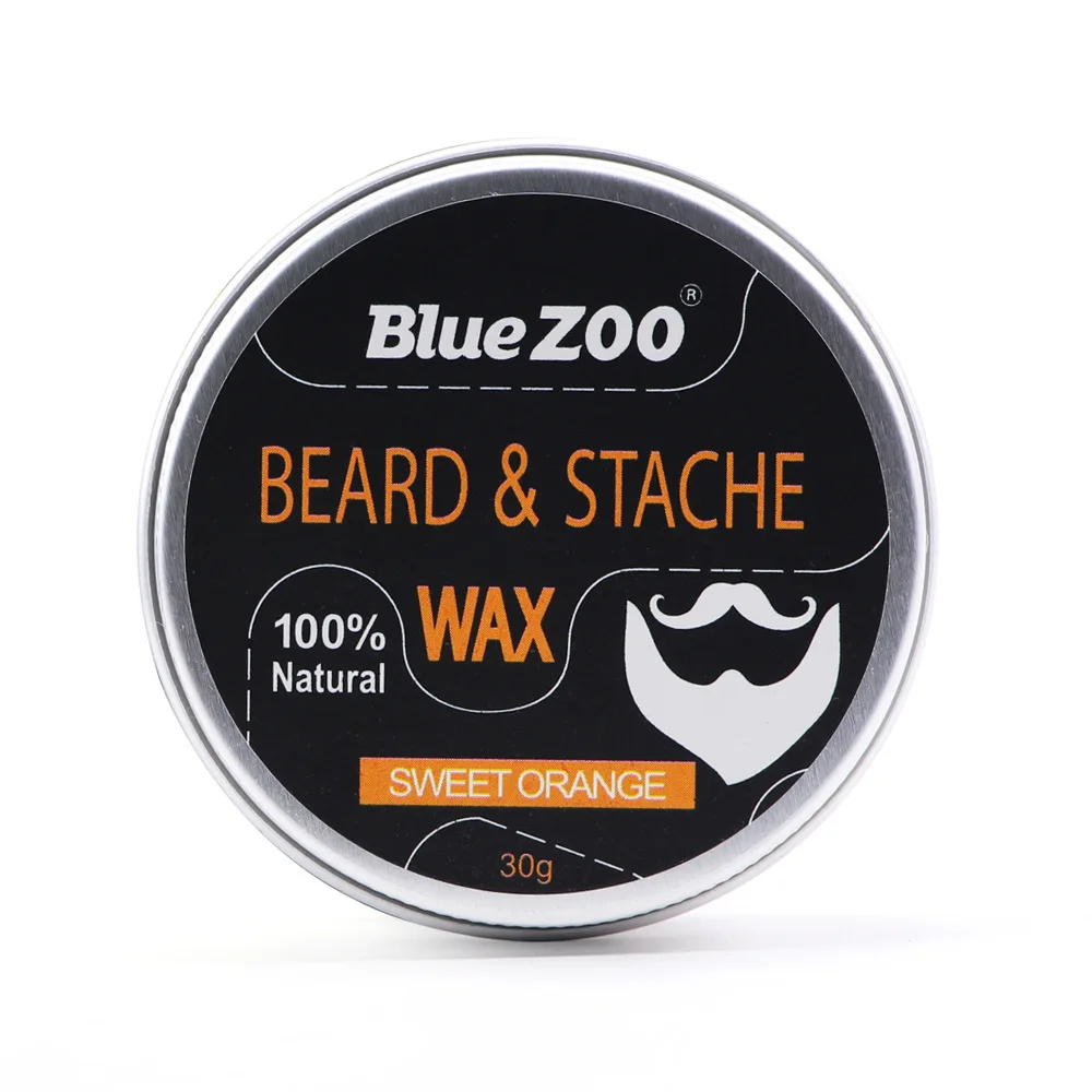 Синий Zoo увлажняющий крем для бритья 10% натуральный бальзам для бороды мужские волосы уход за волосами Стайлинг пчелиный воск лица масла для усов BZ019