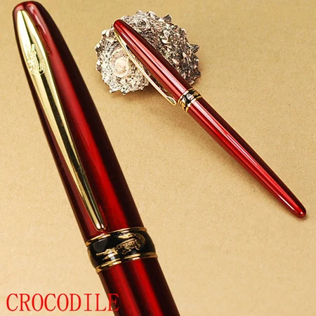 Красная перьевая ручка 6 цветов под крокодила 215|fountain pen|red fountain penf nib |