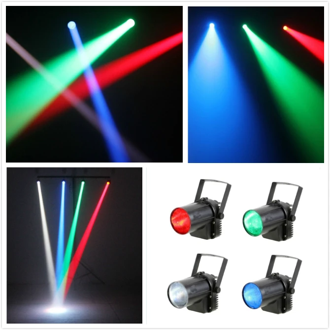 

Aimbinet 1*pcs 3W Single Beam RGBW Spotlight LED Stage Pinspot Light Projection DJ Lighting Effect for Wedding Birthday Party