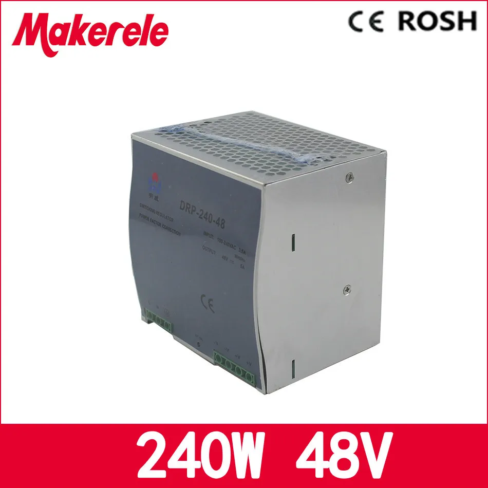 5a 240w 48v DRP-240-48 Switching power supply with CE wide range input ac dc power supply