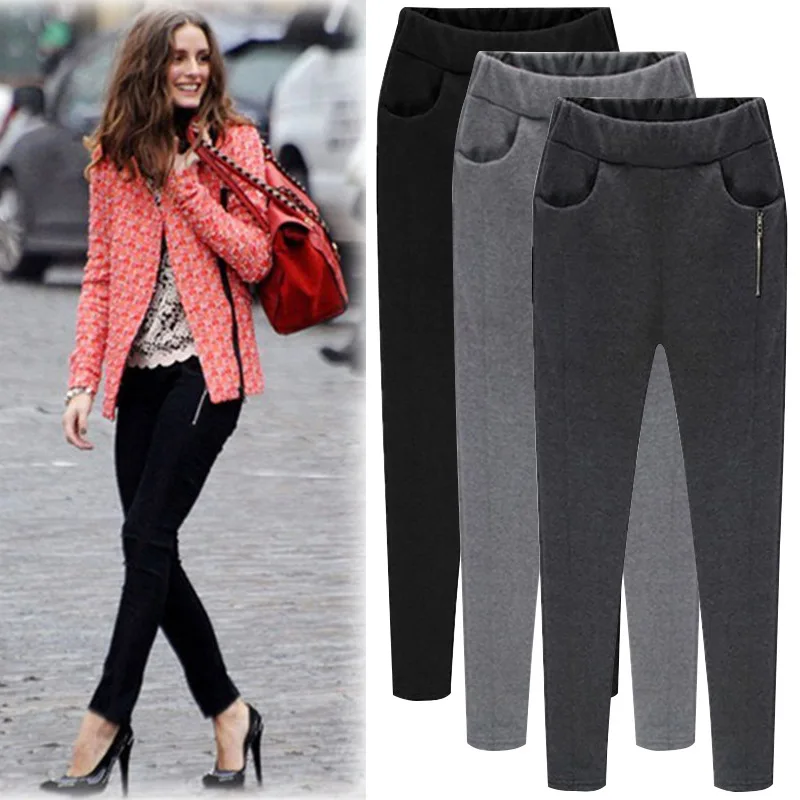

Plus Size Winter Warm Harem Pants Women Casual Loose Thin Sweatpants Female Large size Pants Trousers