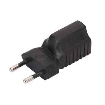 

2PCS EU Europe Power Conversion Plug Europe To US USA 3pin 3 Pole AC Power Adapter Eu to 5-15R power Adapter Female Conveter