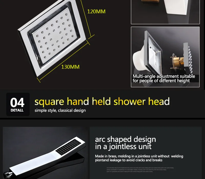 Embed Ceiling Rainfall Showers Set Massage Spray Led Electric Power Bathroom 5 Way Conceal Install Thermostatic Shower Faucets  (32)