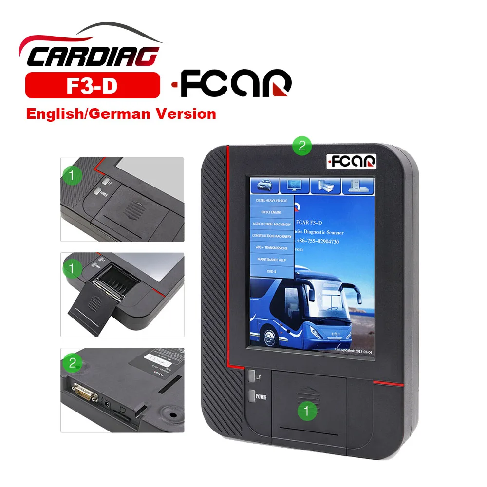 Оригинальный сканер для тяжелых грузовиков Fcar F3 D дизельного автомобиля