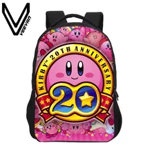 VEEVANV Hot Sale Kirby Study Backpack Fashion 3D PU Prints Kirby Study Bagpack Simple Paragraph Book Bags for School Students VEEVANV Hot Sale Kirby Study Backpack Fashion 3D PU Prints Kirby Study Bagpack Simple Paragraph Book Bags for School Students