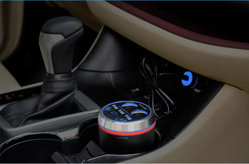 JINSERTA Автомобильный mp3 плеер с дистанционным Bluetooth автомобильный комплект fm-передатчик Громкая связь прикуриватель разветвитель 3 порта USB зарядное устройство