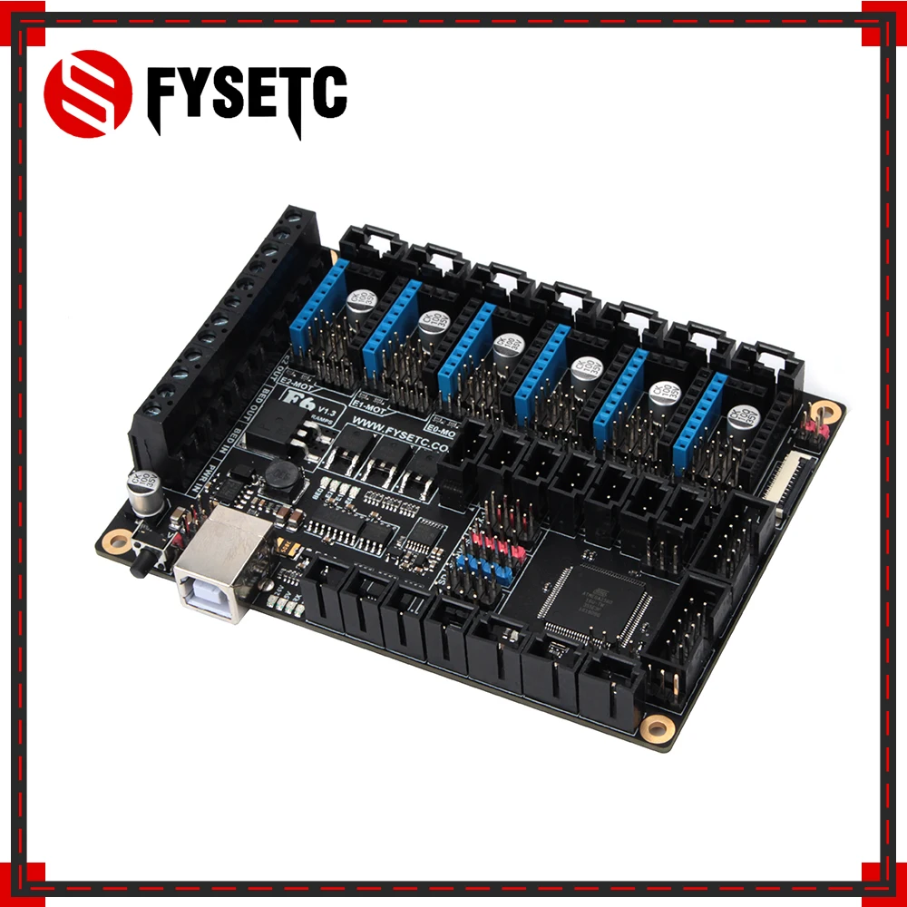 Плата все в одном FYSETC F6 для электроники 3D принтера устройства с ЧПУ до 6 драйверов
