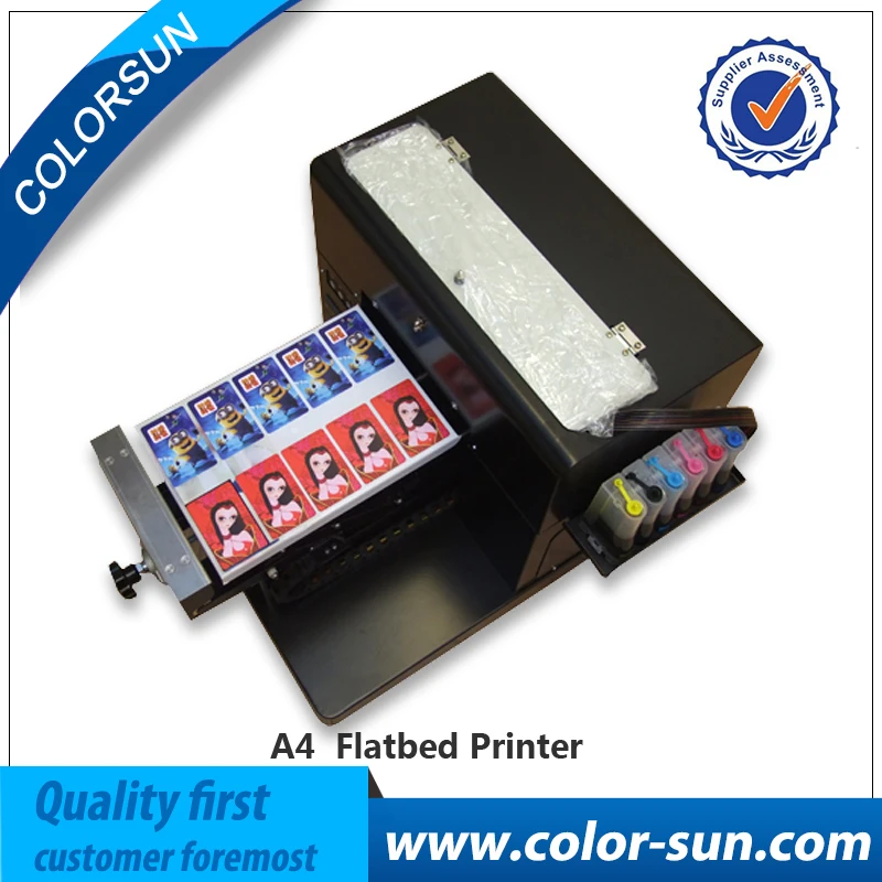 

2018 A4 size flatbed printer machine for print clothes Tshirt Small Flatbed Phone Case Printer for TPU iphone Case Pen