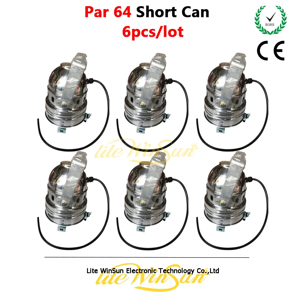 Litewinsune шт. 6 шт. алюминий серебристый, черный полированный Тип Par 64 может короткие этап церкви DJ пятно света
