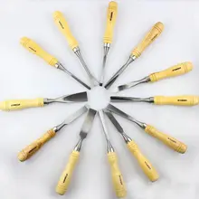 SunRed сделано в Гонконге Высокое качество 65# MN 12 шт. скульптура набор стамесок для дерева цветок резьба NO.RT-M112