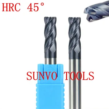 

HRC55 HRC45 HRC60 Tungsten Carbide Flat square End Mills Spiral Bits CNC Endmill Router Bi