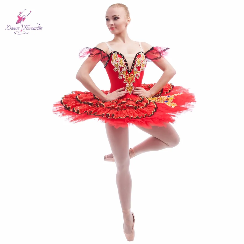 Buy Customer Size Made Spanishe Design Red Spandex Bodice Professional Ballet